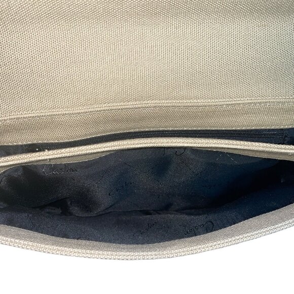 Caslon Women's  Beige and Brown Leather Shoulder Flap Bag Sz M - Picture 10 of 12